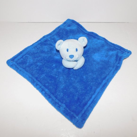 George Fleece Moon Star Crib Blanket with Blue Bear Security Blanket Set - Picture 6 of 6